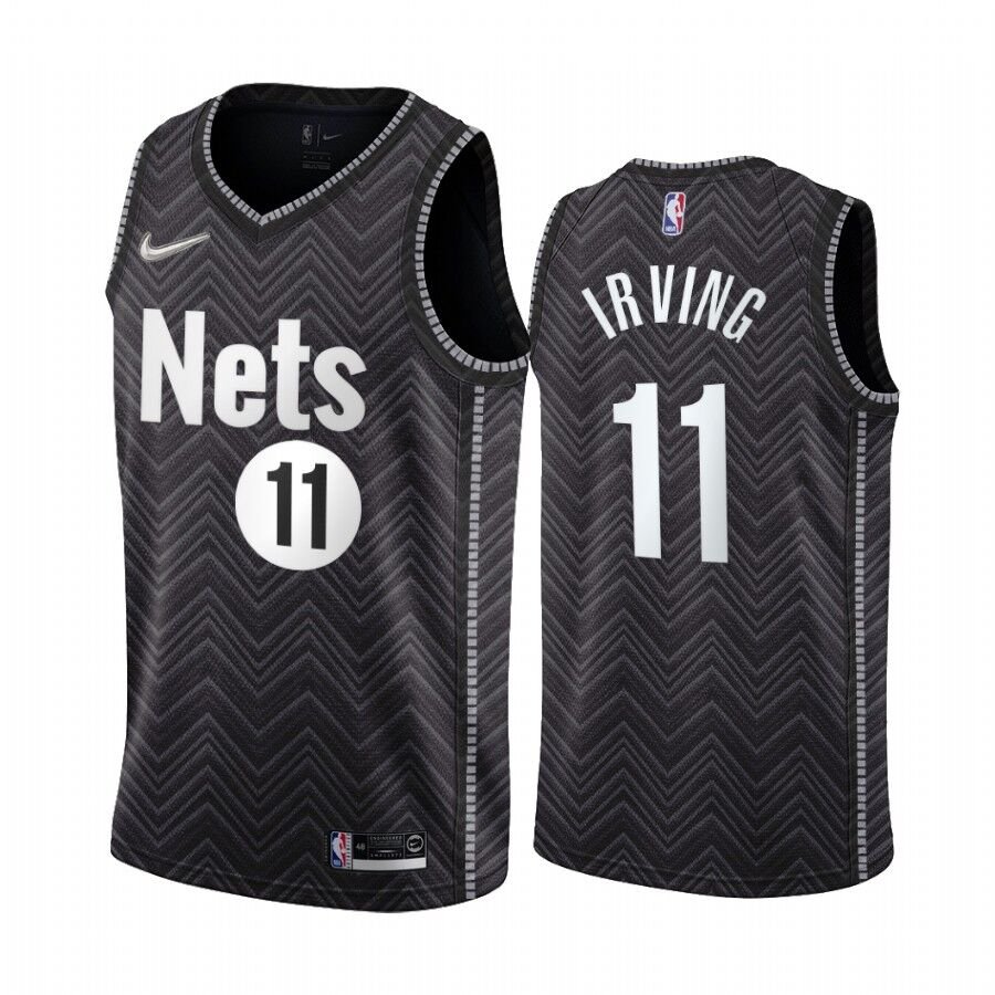 Men & Youth Kyrie Irving Brooklyn Nets 2020-21 Earned Edition Black #11 ...