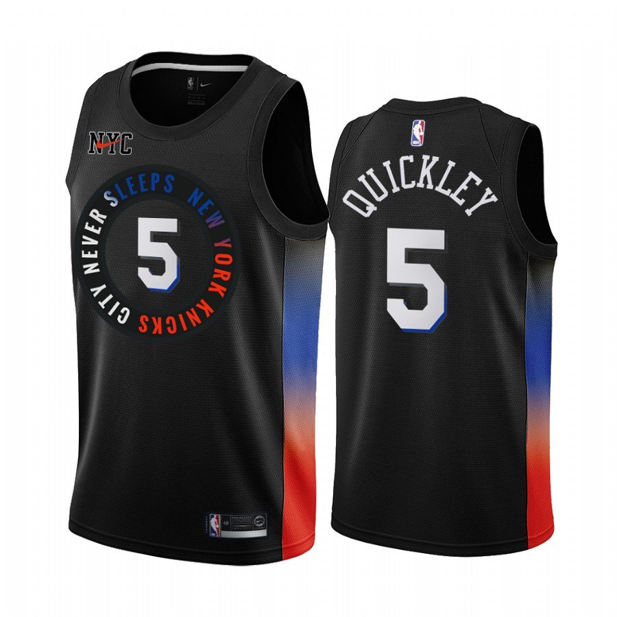 Men & Youth immanuel quickley knicks 5 city edition jersey black