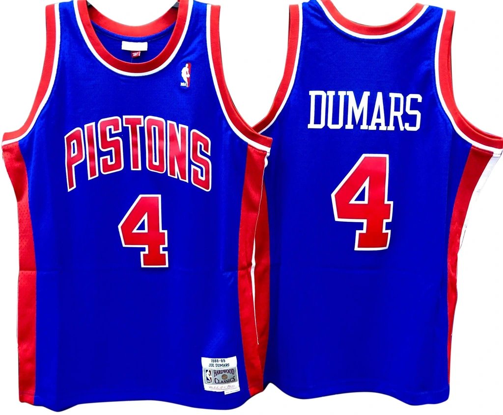 Men's Joe Dumars Pistons 4 throwback jersey blue