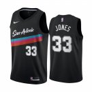Men's tre jones spurs 33 city  jersey black
