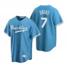 Men & Youth Julio Urias Dodgers 7 cooperstown  jersey powder blue