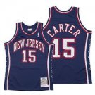 Mens Vince Carter new jersey nets throwback  jersey navy blue