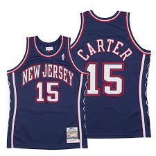 Mens Vince Carter new jersey nets throwback  jersey navy blue