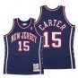 Mens Vince Carter new jersey nets throwback  jersey navy blue