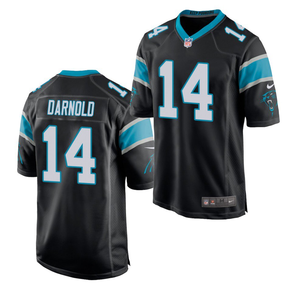 Men & Youth Sam Darnold Carolina Panthers 14 game jersey black