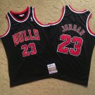 Men  Michael Jordan Bulls throwback jersey black