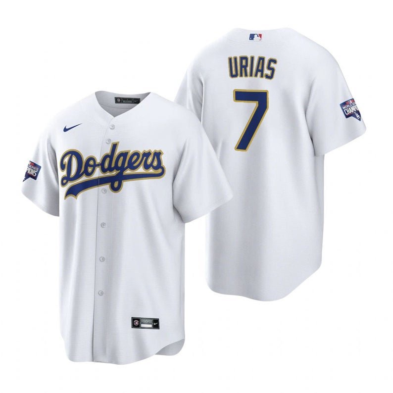 Men & Youth  Julio Urias Dodgers gold program  champion jersey white