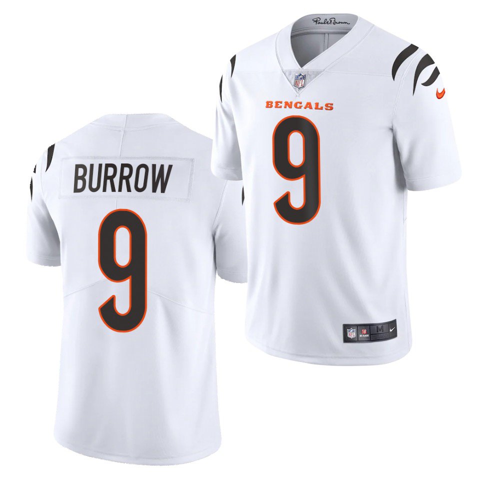 youth joe burrow white jersey