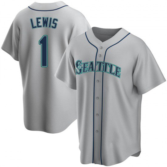 Men & Youth Kyle Lewis  Mariners 1  jersey gray