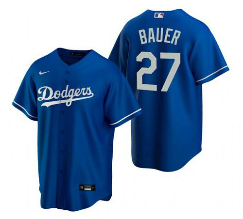 Men & Youth trevor bauer Dodgers  27 jersey blue