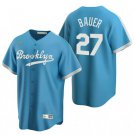 Men & Youth trevor bauer Dodgers  27 cooperstown jersey powder blue