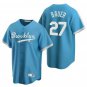 Men & Youth trevor bauer Dodgers  27 cooperstown jersey powder blue
