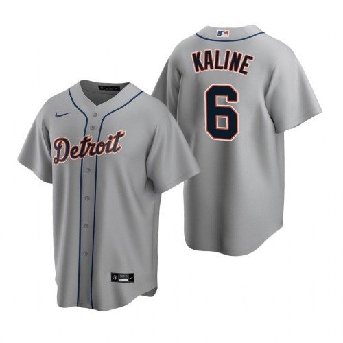 Men's DET #6 Al Kaline Gray Cool Base Stitched Player Jersey