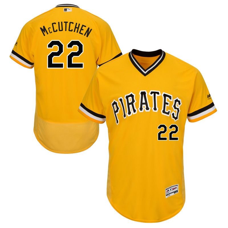 Men's PIT 22 Andrew McCutchen  Throwback  Jerseys gold