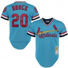 Men's Lou Brock st. Louis Cardinals  cooperstown jersey blue