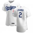Men's Tommy Lasorda dodgers 2  authentic jersey white