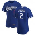 Men's Tommy Lasorda dodgers 2  authentic jersey blue