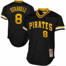 Men's  Willie Stargell pittsburgh pirates 8 cooperstown thrwoback  jersey black