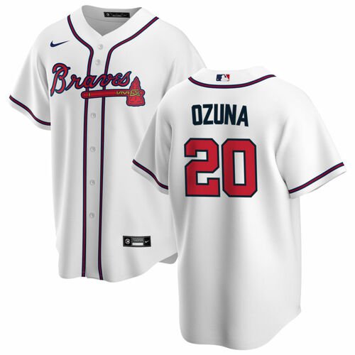 Men & Youth Marcell Ozuna braves 20 jersey white