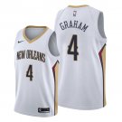 Men & Youth  pelicans #4 Devonte' Graham  association Edition Jersey white