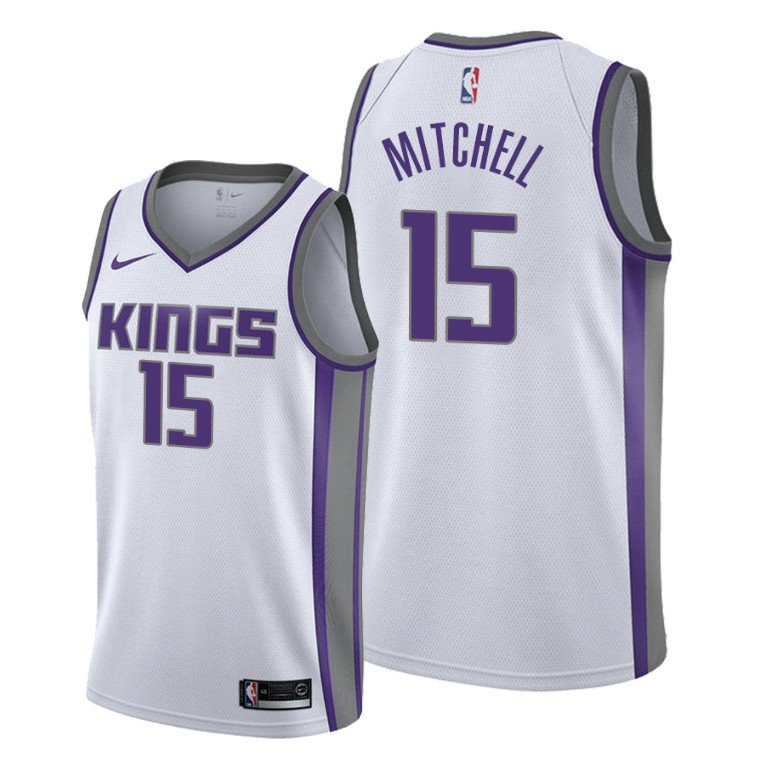 Men's davion mitchell  king 15 association jersey white
