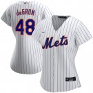 Women's NYM#48 Jacob deGrom Cool Base Player Jersey white