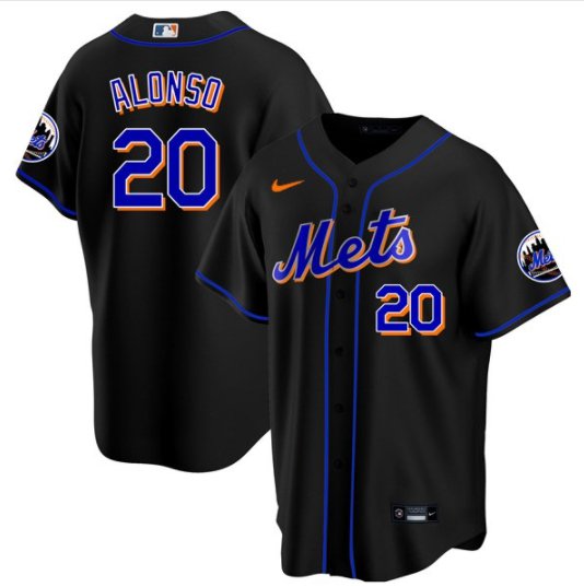 Men & Youth NYMPete Alonso  black Jersey