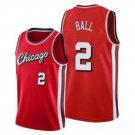 Men & Youth bulls  #2 Lonzo Ball city  Edition Jersey  red