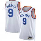 Men & Youth New York Knicks #9 RJ Barrett classic Jersey white
