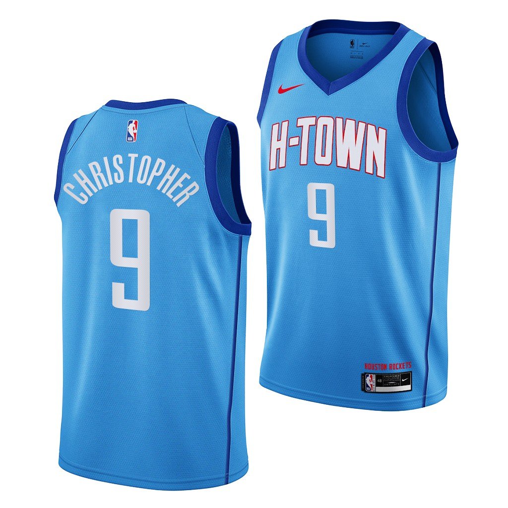 Men & Youth Josh Christopher rockets 9 city jersey  blue