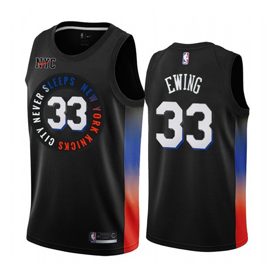 Mens & Youth Patrick Ewing Knicks 33 city jersey black