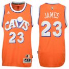 Men's Lebron James Cleveland Cavaliers throwback  CAVS jersey orange