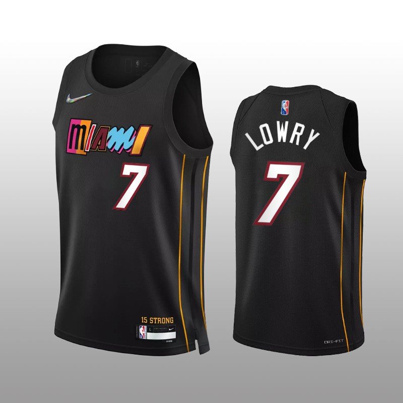 Men & Youth Kyle Lowry heat 75th anniversary city jersey black