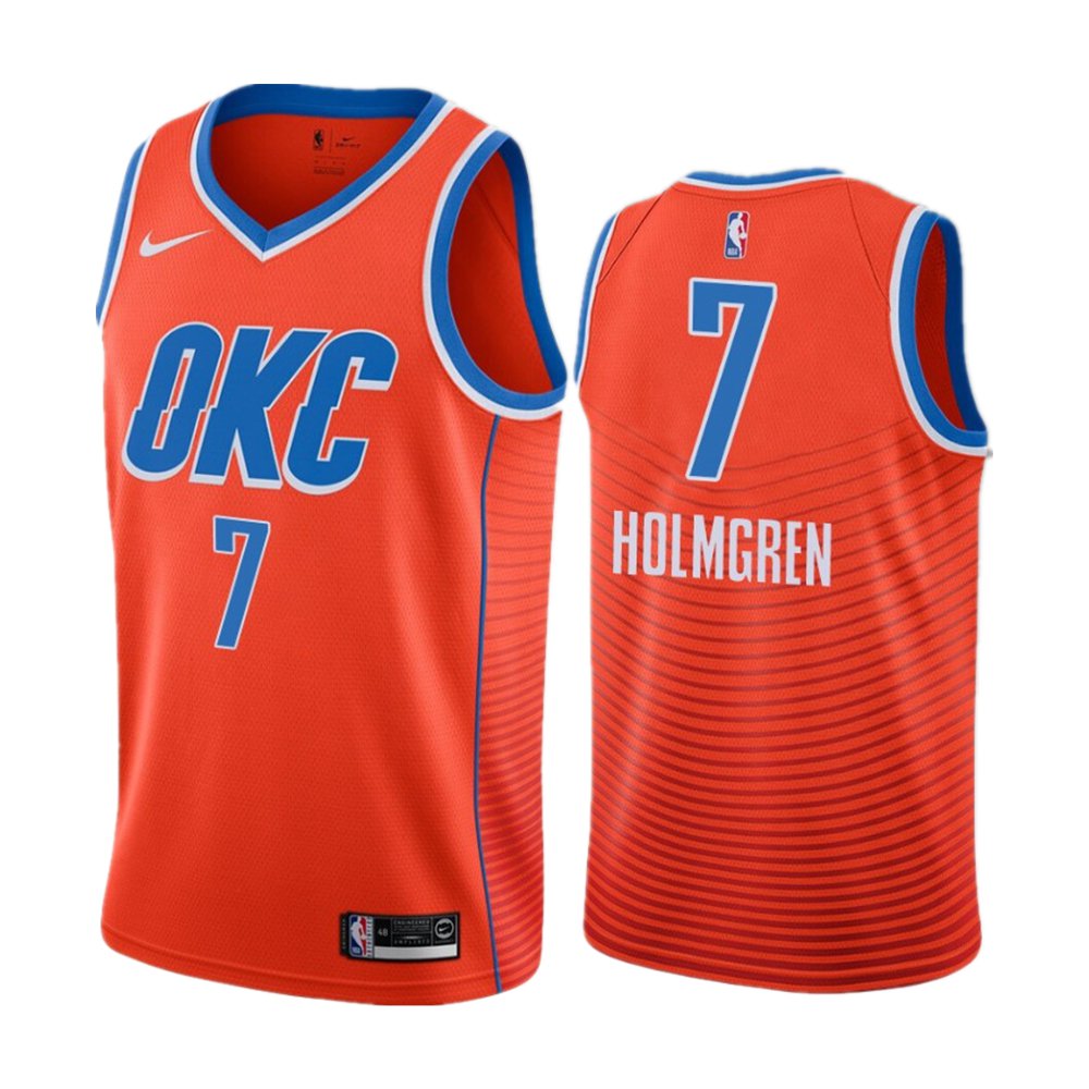 Men / Youth  Chet Holmgren  okc thunders   7  Jersey orange