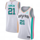 Men's San Antonio Spurs Tim Duncan City Jersey White