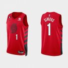 Men's Blazers #1 Anfernee Simons Jersey Red Statement Edition