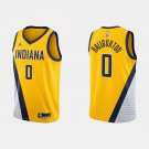 Men's Pacers #0 Tyrese Haliburton Jersey Yellow Statement Edition