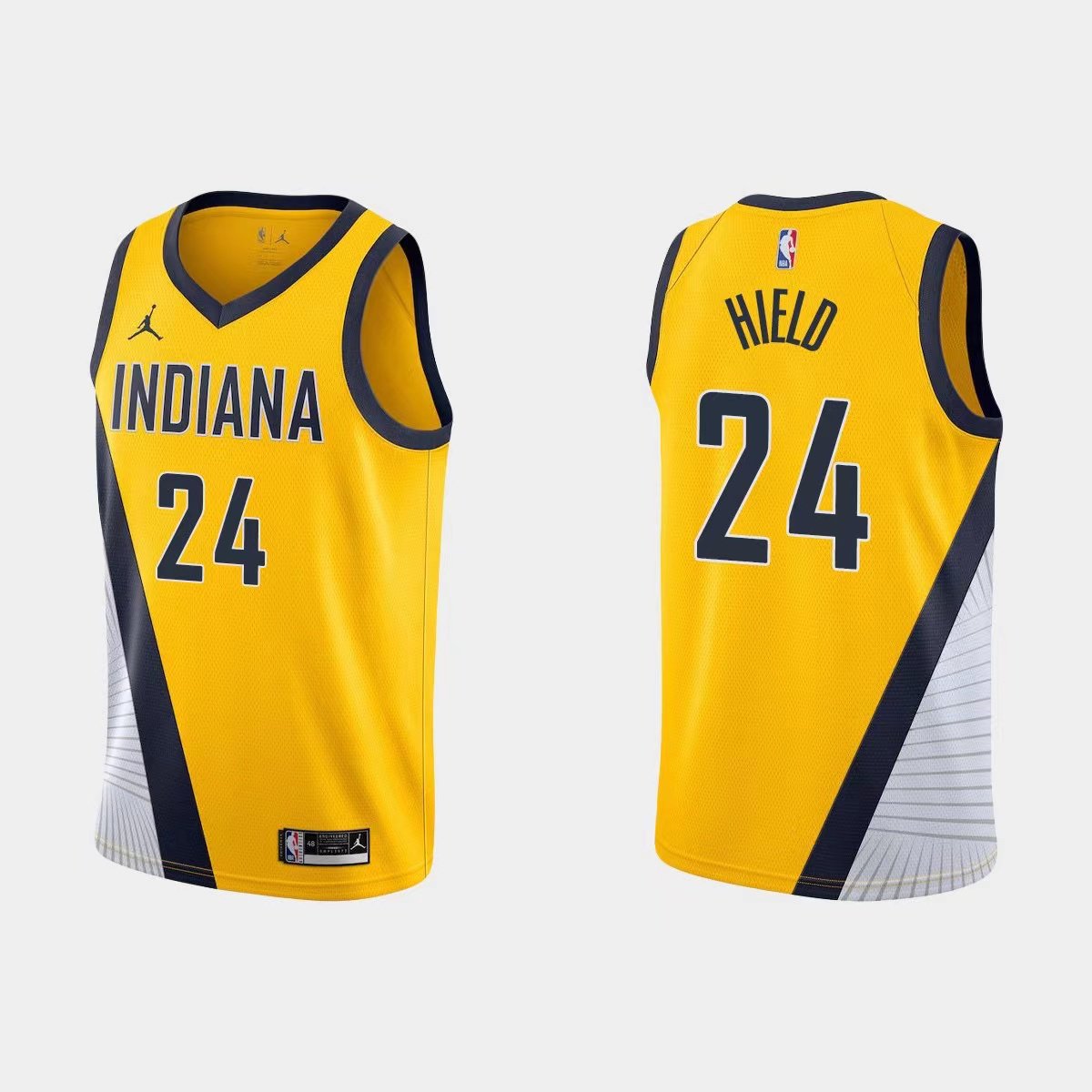 Men's Pacers #24 Buddy Hield Jersey Yellow Statement Edition
