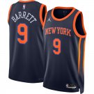 Men's Knicks #9 RJ Barrett Jersey Black Statement Edition