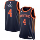 Men's Knicks #4 Derrick Rose Jersey Black Statement Edition
