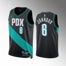 Men's Blazers #6 Keon Johnson City Jersey Black 2023