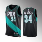 Men's Blazers #34 Jabari Walker City Jersey Black 2023