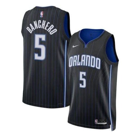 Men's Orlando Magic 5 Mohamed Bamba Jersey Black Stitched