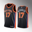 Men's Knicks #17 Sviatoslav Mykhailiuk City Jersey Black 2023
