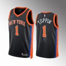 Men's Knicks #1 Obi Toppin City Jersey Black 2023