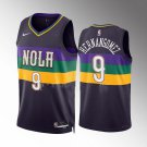 Men's Pelicans #9 Willy Hernangomez City Jersey Purple 2023