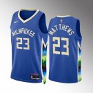 Men's Bucks #23 Wesley Matthews City Jersey Blue 2023