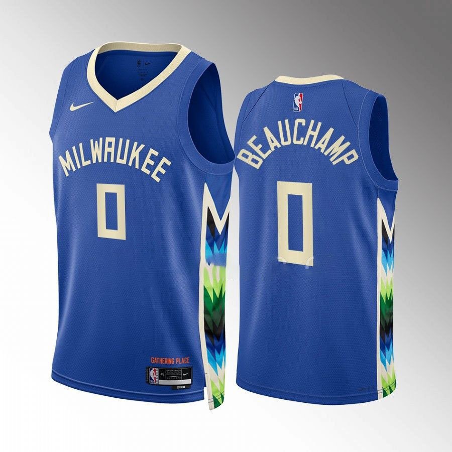 Men's Bucks #0 Marjon Beauchamp City Jersey Blue 2023