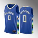 Men's Bucks #0 Marjon Beauchamp City Jersey Blue 2023