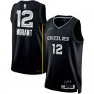 Men's Grizzlies #12 Ja Morant 75th Anniversary Jersey Black
